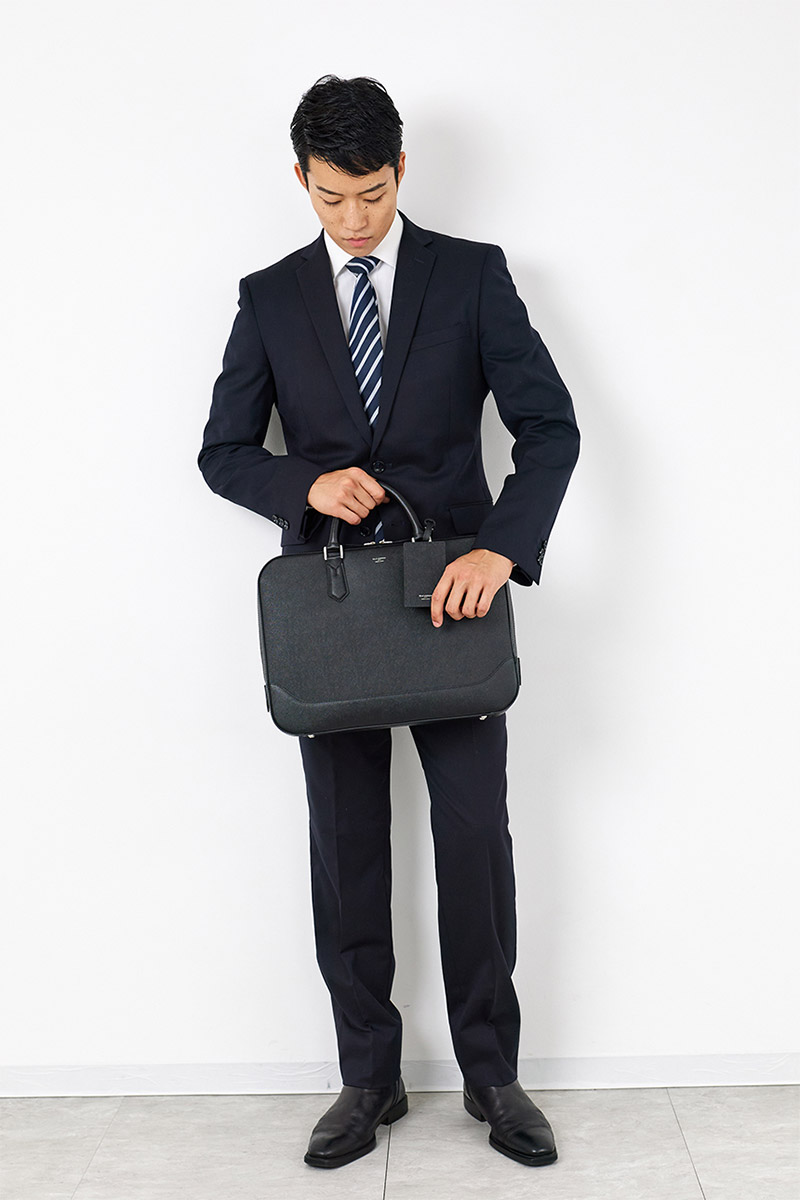 ペッレモルビダ 3年保証＋ケアセット付 PELLE MORBIDA ペッレモルビダ Capitano キャピターノ エンボスレザー スリムブリーフバッグ PMO-CA018の画像