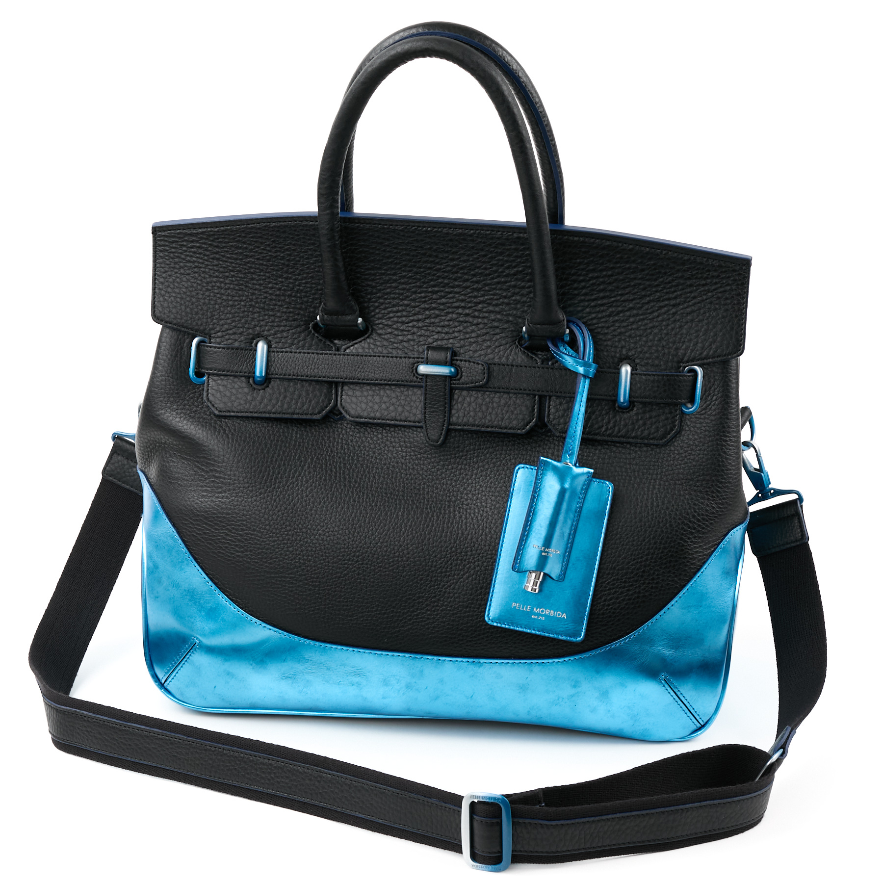 ペッレモルビダ 3年保証＋ケアセット付 PELLE MORBIDA ペッレモルビダ DEEPOCEAN ディープオーシャン フラップボストンバッグ PMO-DEEPOCEANの画像