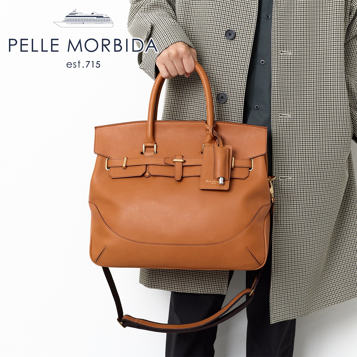PELLE MORBIDA - ペッレモルビダ 3年引き請ける＋世話をする仕掛ける付 ペッレモルビダ FIRENZE フィレンツェ 下げ翼ボストンバッグ PMO-FIRENZE ファッション-メンズファッション-ボストンバッグ