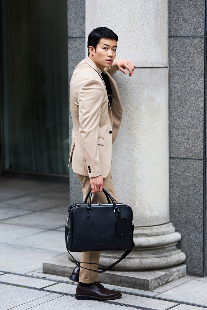 PELLE MORBIDA ペッレモルビダ Maiden Voyage メイデン ボヤージュ ブリーフバッグ 2室タイプ （ショルダーベルト付属） PMO-MB076の画像