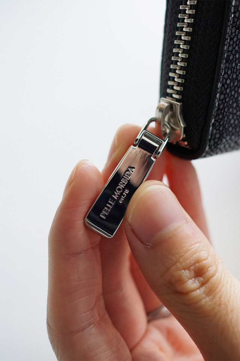 PELLE MORBIDA ペッレモルビダ Barca バルカ スティングレイレザー ラウンドファスナー 小銭入れ付き 長財布 PMO-SR001の画像