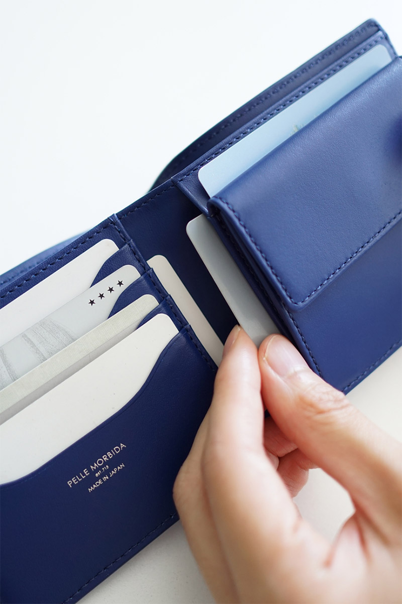ペッレモルビダ 3年保証＋ケアセット付 PELLE MORBIDA ペッレモルビダ Barca バルカ スティングレイレザー 小銭入れ付き 二つ折り財布 PMO-SR002の画像