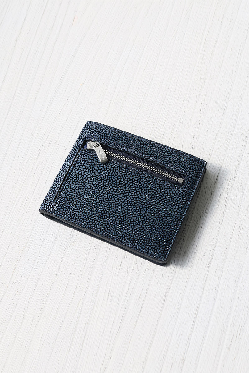 ペッレモルビダ 3年保証＋ケアセット付 PELLE MORBIDA ペッレモルビダ Barca バルカ スティングレイレザー コンパクトウォレット PMO-SR004の画像