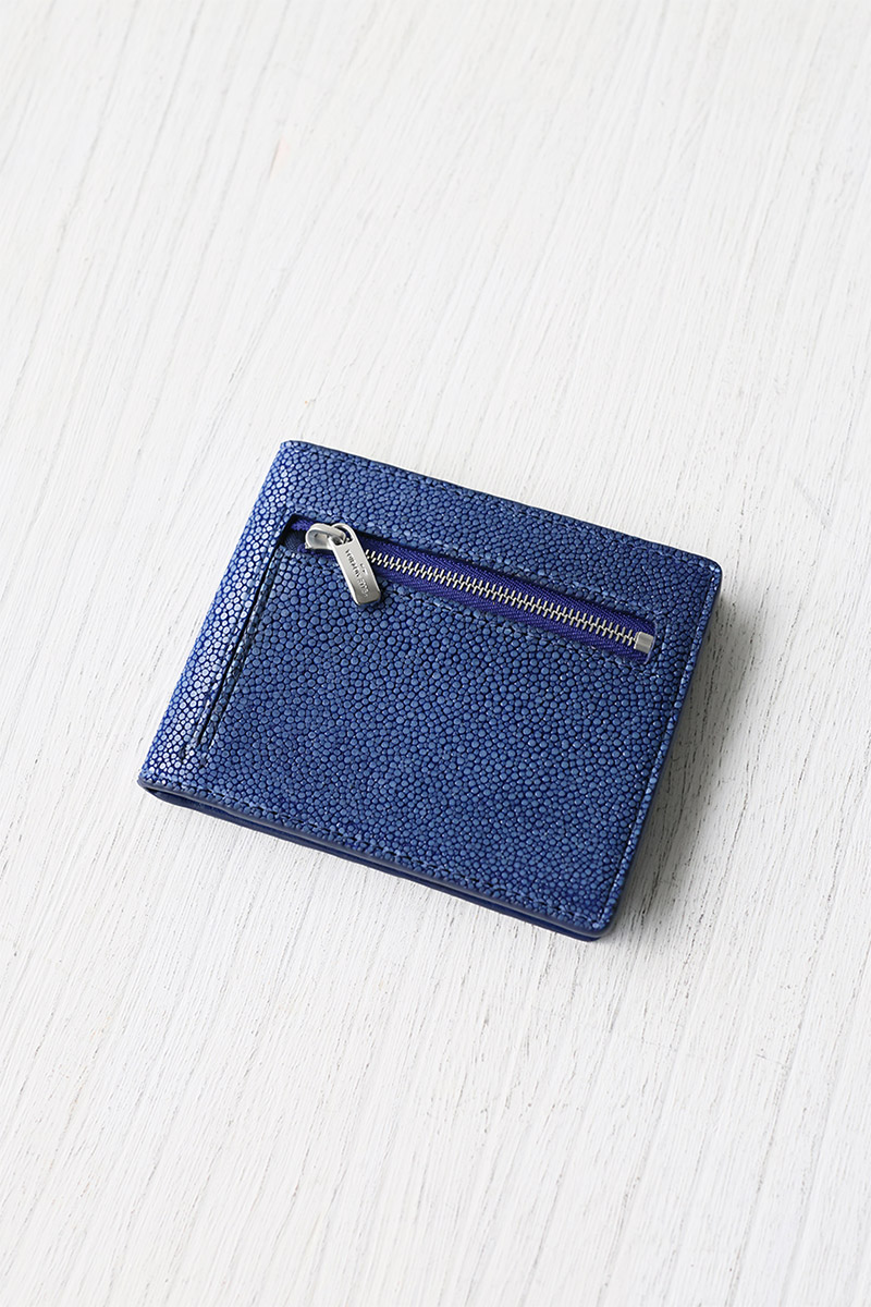 ペッレモルビダ 3年保証＋ケアセット付 PELLE MORBIDA ペッレモルビダ Barca バルカ スティングレイレザー コンパクトウォレット PMO-SR004の画像