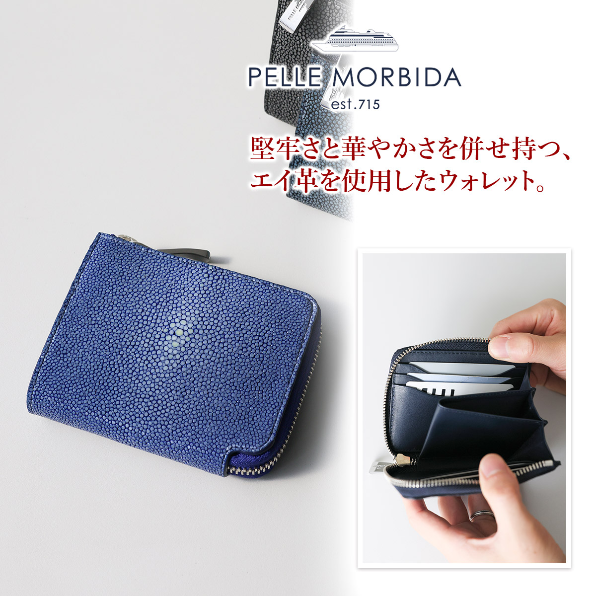 【期間限定値下げ】PELLE MORBIDA Barca　L型ジップウォレット PELLE MORBIDA（ペッレ モルビダ） 3年保証＋ケアセット付 Barca