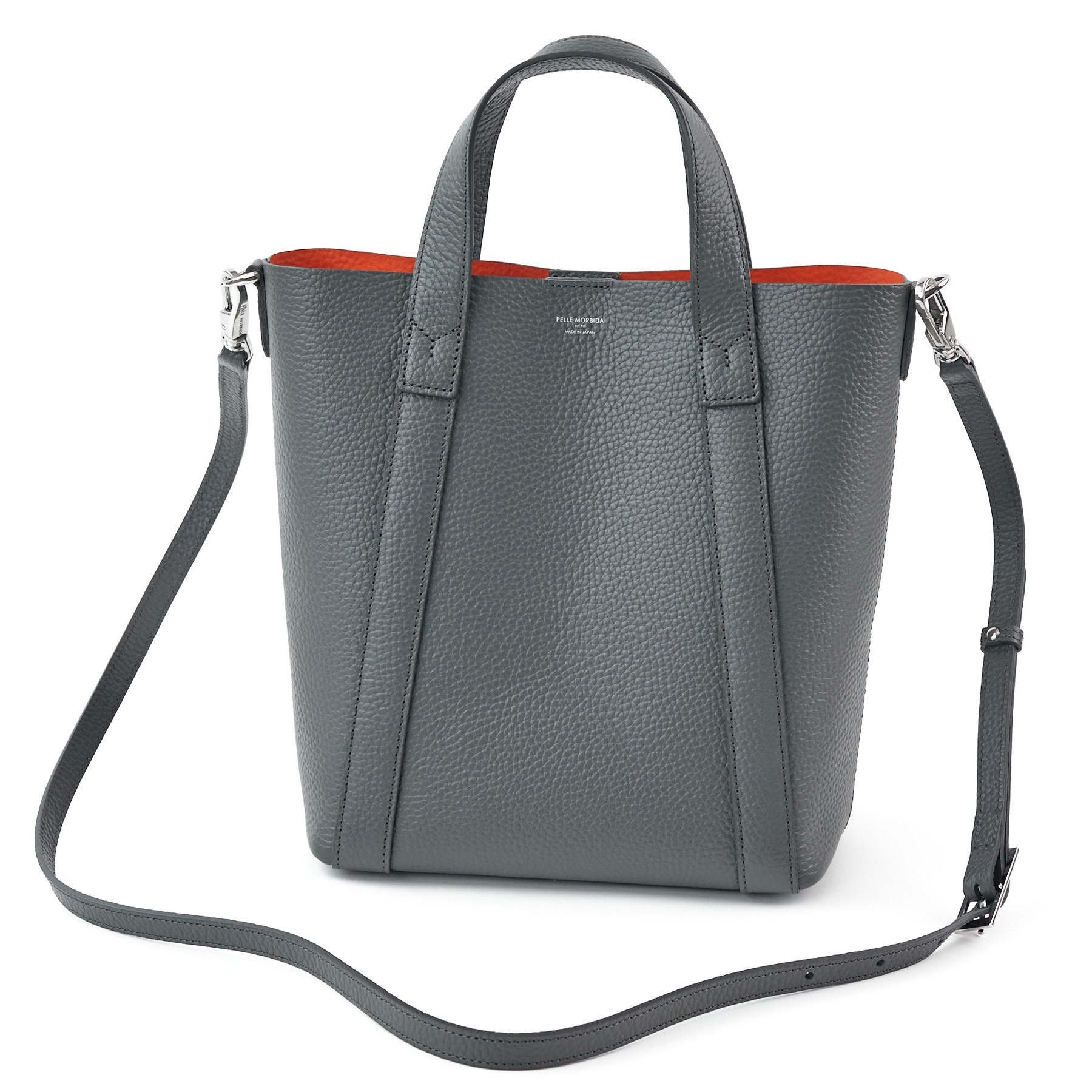 PELLE MORBIDA トートバッグ TELA MARINA グレー PELLE MORBIDA（ペッレ モルビダ） 3年保証＋ケアセット付 TELA MARINA