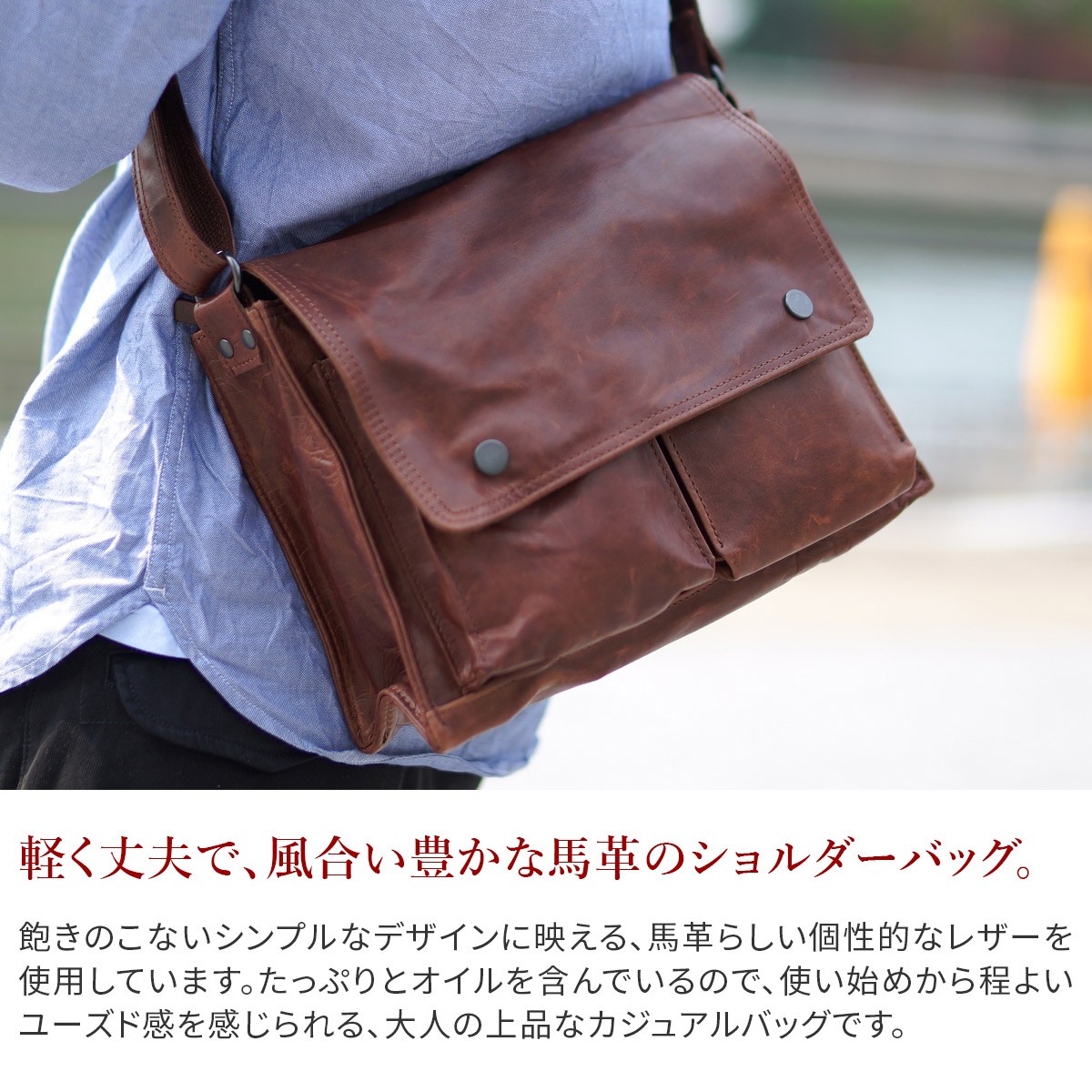 BAGGY PORT バギーポート ホースレザー ショルダーバッグ (小