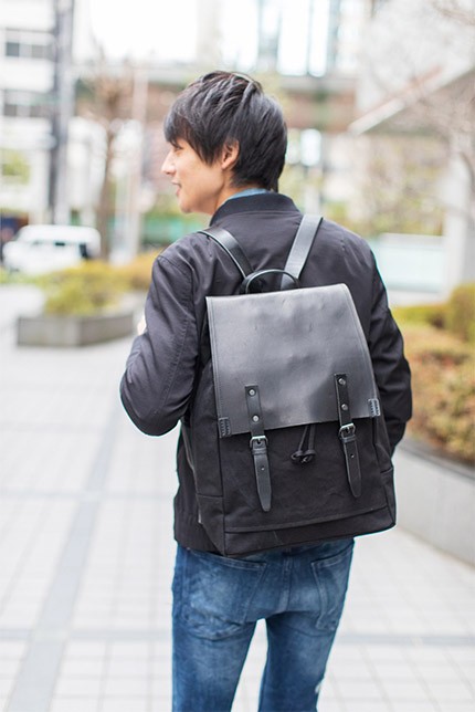 BAGGY PORT（バギーポート） ウォッシュ加工６号帆布×オイルレザー