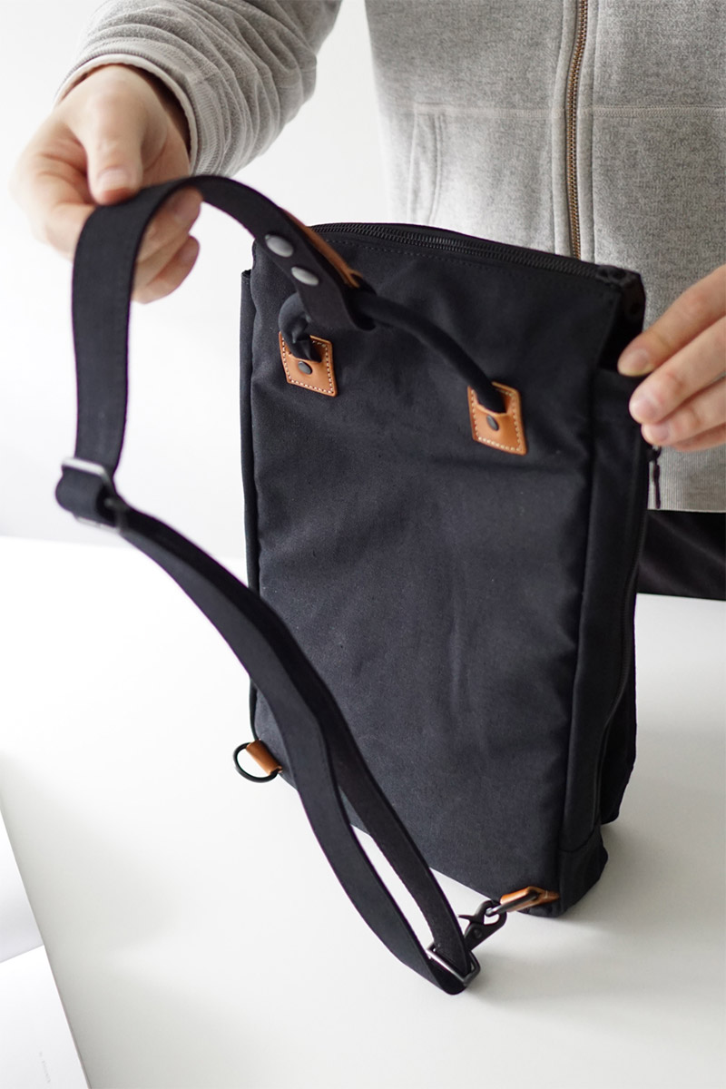 バギーポート 3年保証付 BAGGY PORT バギーポート 10号高密度帆布 BLACK ブラック 2WAY ミニリュック YNM-426_28