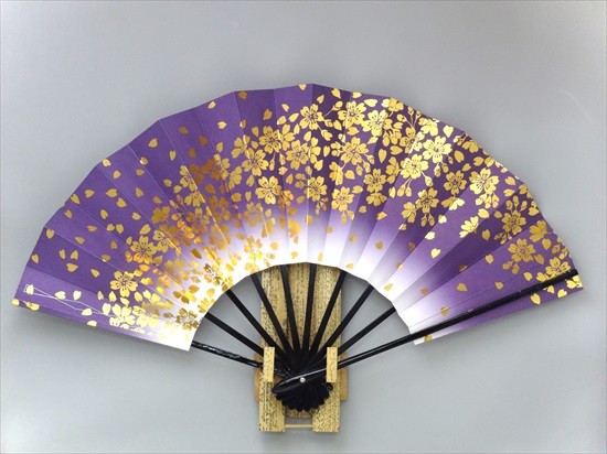 スケールモデル 新作 A15 舞扇子 若草色天ぼかし サイズ変更・骨 【箱なし】 金箔桜 日本舞踊