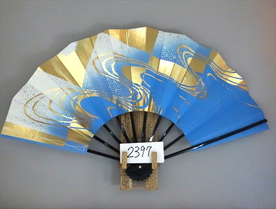 舞扇子 A2394 金箔波麻 ピンクナナメピース 【箱なし】 サイズ
