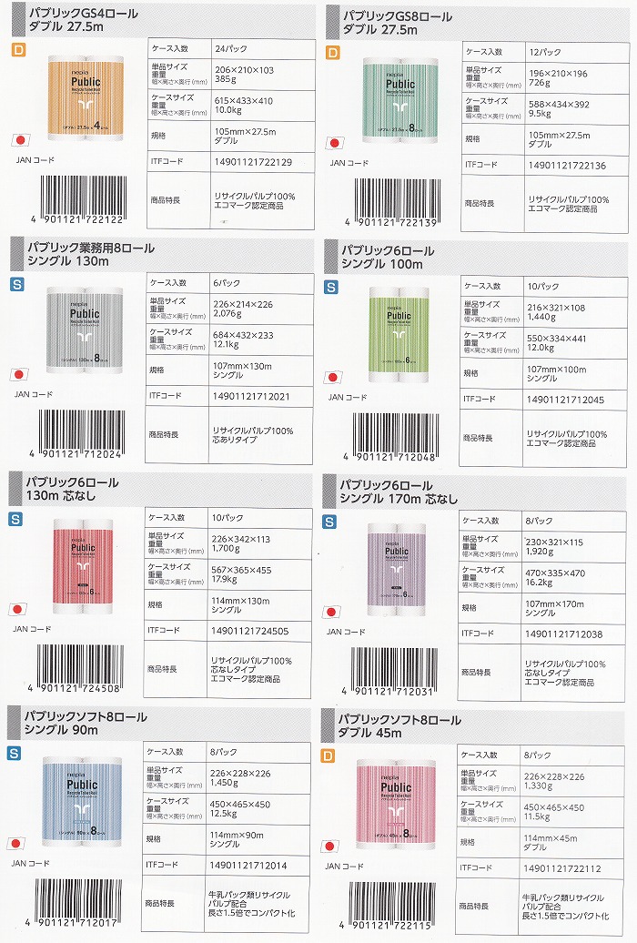 トイレットペーパー] ネピア パブリックソフト8ロール ダブル 45m[8