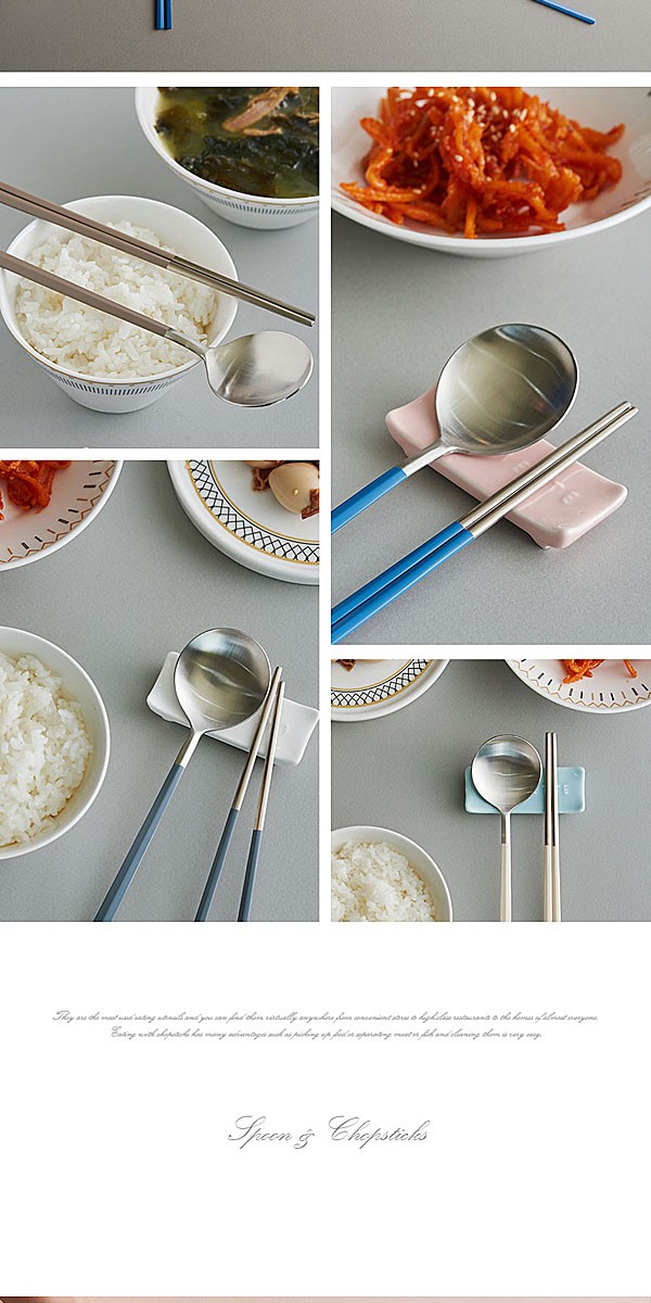 韓国雑貨 グリップ感が使いやすい スッカラ&チョッカラセット｜韓国