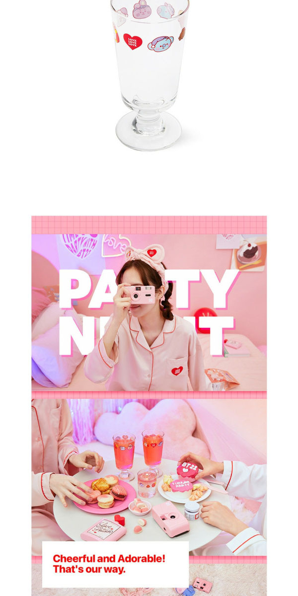 BT21公式グッズ＝ バンタン BTS パーティな気分のペアグラス｜防弾少年
