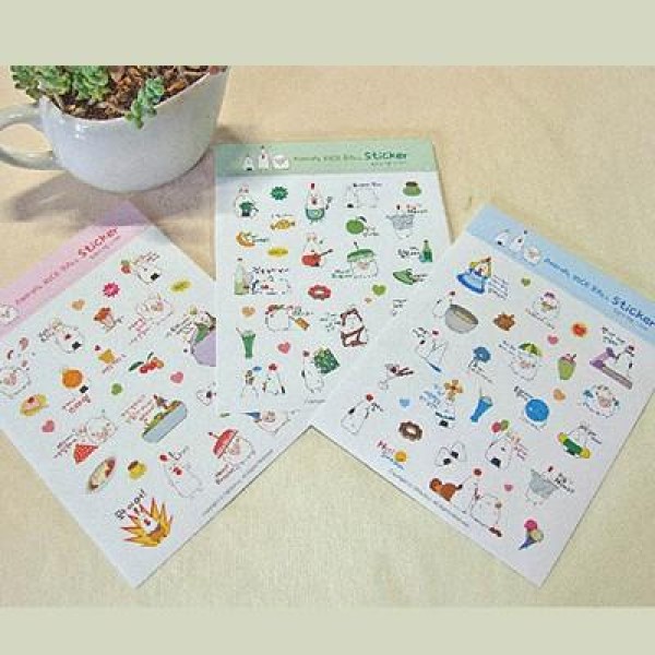 韓国雑貨 ANIBAB STICKER［2セット / 6枚］｜文房具｜かわいい｜お土産｜13K215021229291