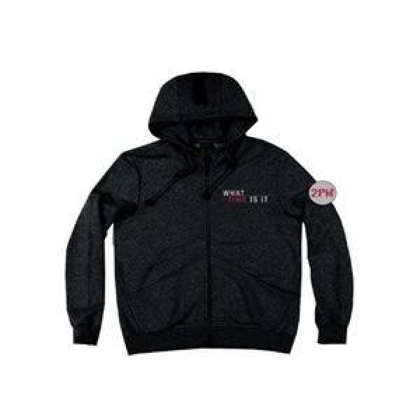 2PM / ［CLOTHES ALBUM］WHAT TIME IS IT BLACK ZIPUP HOODIE(アルバムはAndroid端末、iPhone対応のアプリ形式です)｜韓国 K-POP CD｜JYPK0224