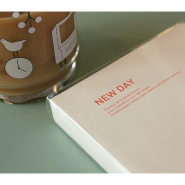 韓国雑貨 ［MMMG］新しい1日をはじめよう MONTHLY&WEEKLYプランナー NEW DAY-01 PINK｜スケジュール帳｜手帳｜文房具｜可愛い｜TBT133685