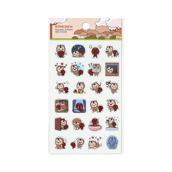 韓国雑貨 ドラマ トッケビ に出てるメミル君＆パッ君の透明ステッカー ver.2(2セット)｜シール｜文房具｜かわいい｜お土産｜