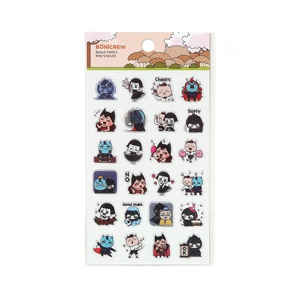韓国雑貨 ドラマ トッケビ に出てる透明ステッカーメミル君ファミリー(2セット)｜シール｜文房具｜かわいい｜お土産｜