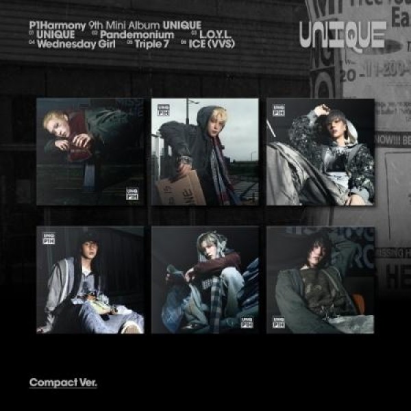 P1Harmony / UNIQUE (9TH ミニアルバム) (COMPACT VER.) (６種から１種ランダム発送)｜韓国 K-POP CD｜