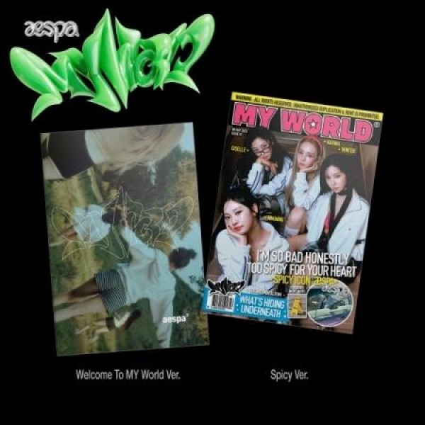 AESPA / MY WORLD Zine VER.(２種から１種ランダム発送)｜韓国 K-POP CD｜
