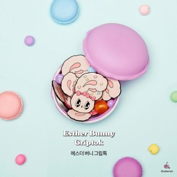韓国雑貨 =ESTHER LOVES YOU= ハイパーガーリーなスマホグリップ｜かわいい｜［エスターバニー］落下防止