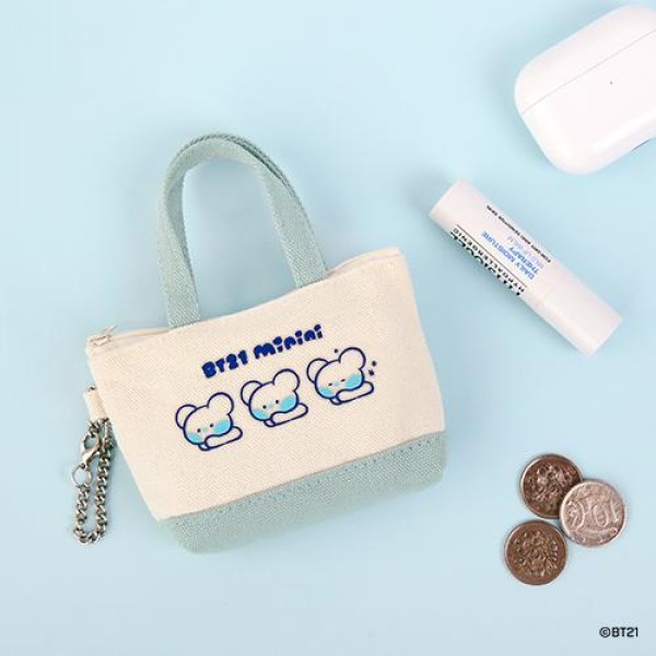 BT21公式グッズ＝ バンタン BTS BT21 CANVAS MINI POUCH(COOKY