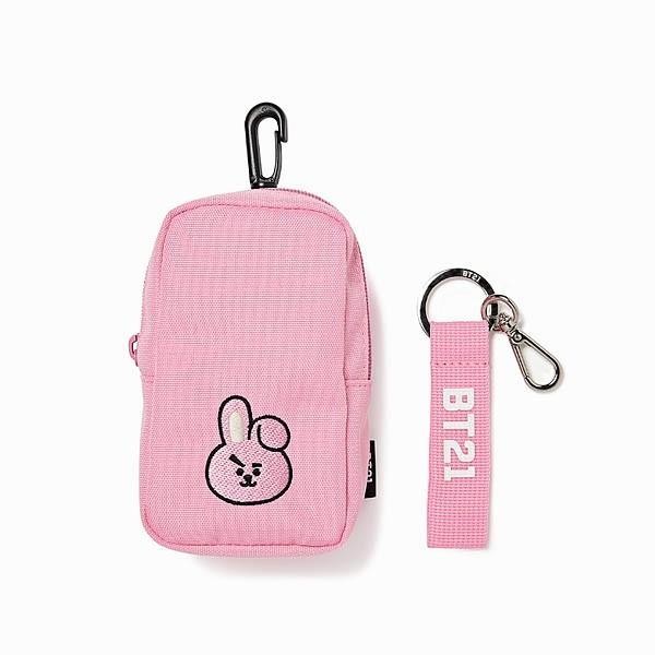 ＝BT21公式グッズ＝ バンタン BTS バックチャーム ＝ポーチ＆ストラップＳＥＴ＝ ≪COOKY≫｜防弾少年団｜韓国雑貨｜お土産｜