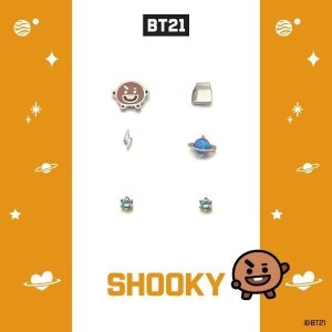 BT21公式グッズ＝ バンタン BTS キャラクターピアスセット(TATA)｜防弾