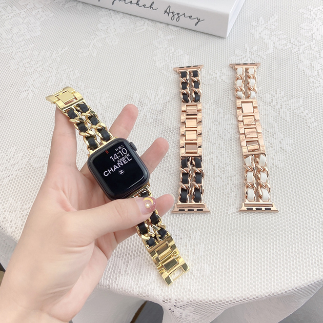 apple watch10 バンド ステンレス ベルト アップルウォッチ SEバンド 40mm 44mm 42mm 46mm 革 レザー 二重 | Apple Watch Series 10 | 17