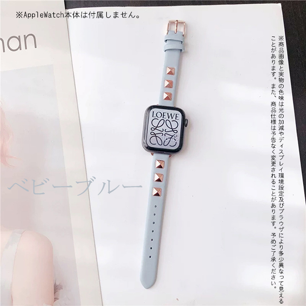 アップルウォッチ10 バンド 革 レザー ベルト apple watch SEバンド 40mm 44mm 42mm 46mm 本革 細身 スリム | Apple Watch Series 10 | 08