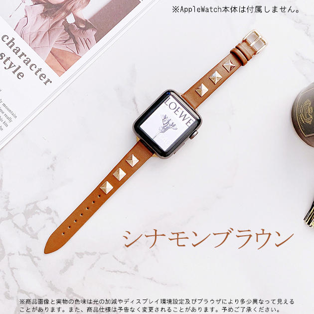アップルウォッチ10 バンド 革 レザー ベルト apple watch SEバンド 40mm 44mm 42mm 46mm 本革 細身 スリム | Apple Watch Series 10 | 02