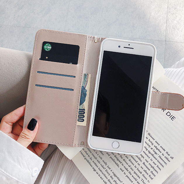 スマホケース 手帳型 iPhone14 SE3 16e ケース 手帳 アイフォン15 カバー アイホン12 13 携帯ケース スマホ 11 iPhoneケース カード収納 本革調 | iPhone 14 Pro | 10