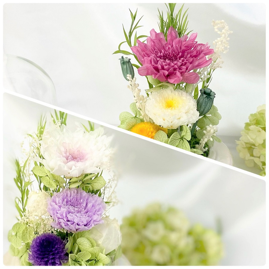 プリザーブドフラワー 仏花 お供え花 コンパク...の詳細画像3