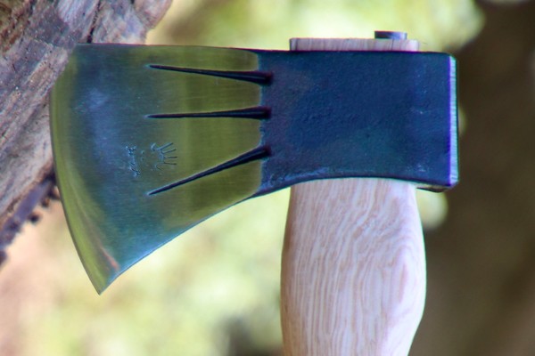斧 水野製作所 斧 クラフトアックス 曲柄 420g キャンプ 薪割り斧 薪割り 柄 カバー 日本製