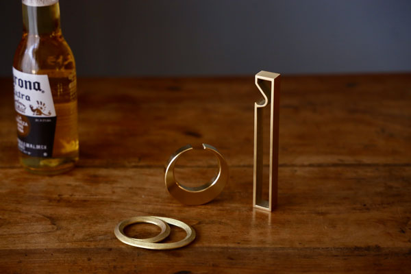 FUTAGAMI（フタガミ） 栓抜 真鍮栓抜き 三日月 レトロ おしゃれ