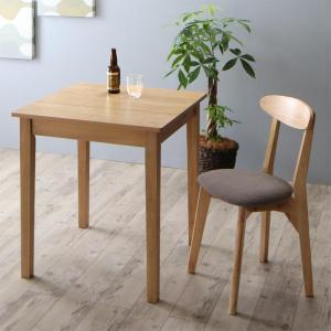 北欧テイスト ダイニング 2点セット(テーブル＋チェア1脚) ナチュラル W68