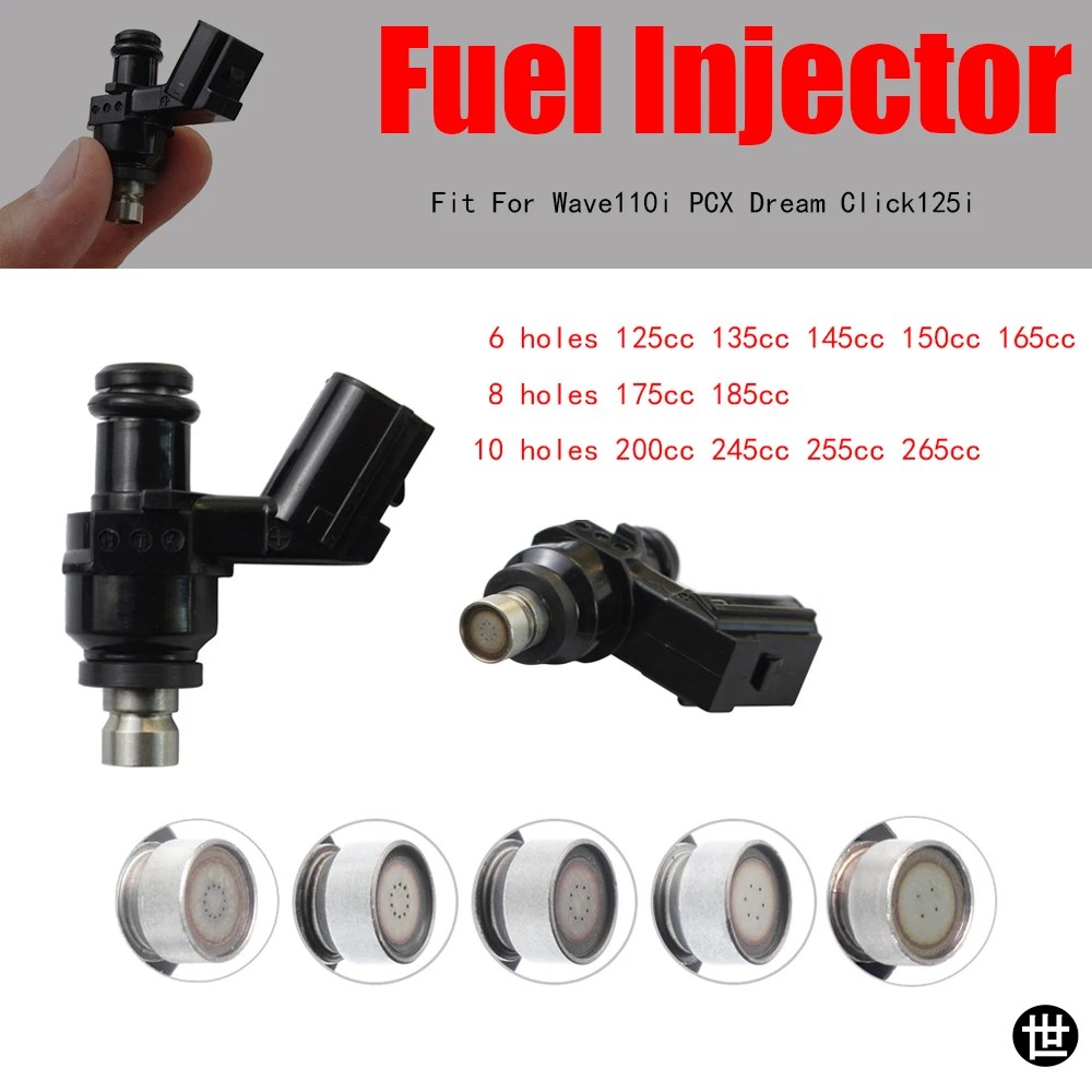 バイク用スロットルボディ8-10-12穴燃料インジェクターノズル WAVE110I