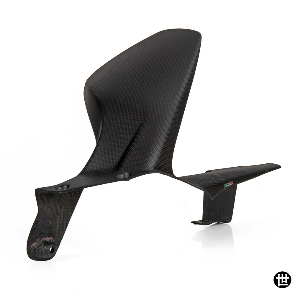 ブランド登録なし - 100%炭素製自動二輪車用リアハガーリアフェンダー マットカーボンプレーンウィーブ ドゥカティ パニガーレ V4 / V4S 2018 2019用