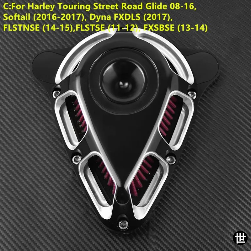 ブランド登録なし - ハーレー 運動競技はやりっ子 XL883 ツーリング エレクトラ グライド ロードグライド ダイナ ファットボーイ用 自動二輪車用エアクリーナーフィルター
