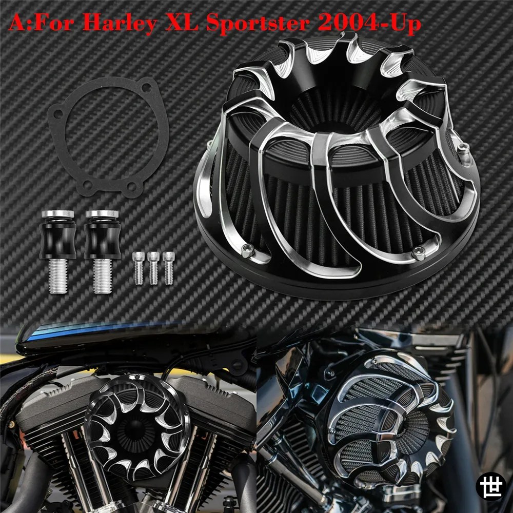 バイク用エアクリーナーインテークフィルター グレー エレメント ハーレー ツーリング エレクトラ ストリートグライド FLHX スポーツスター Xの画像
