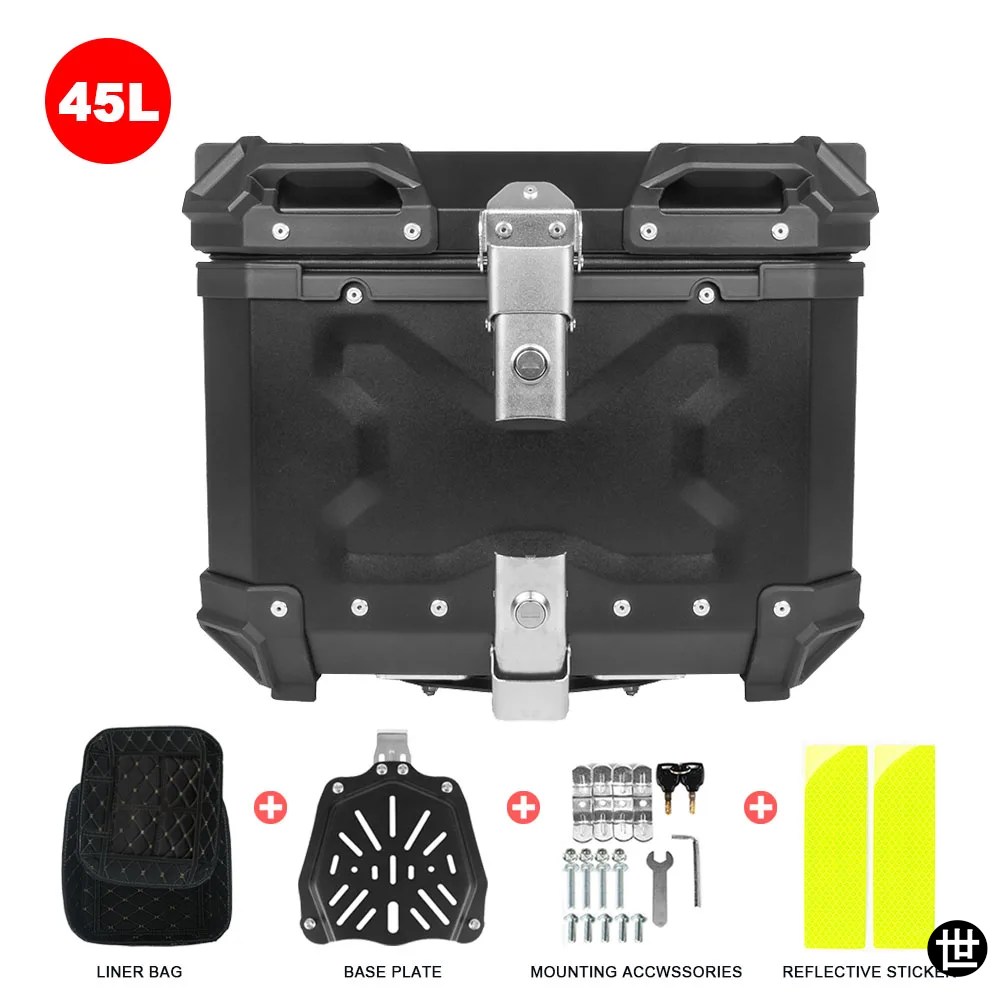 45L 55L 65L 汎用トップボックスリアバイクトランクテールケースキャリアツールケースBMW R1250GS F900XR F850GS用ホンダ CB400X用の画像