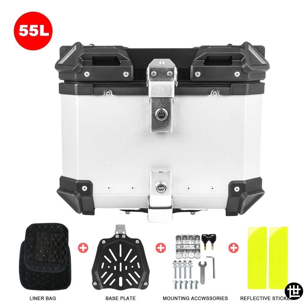 45L 55L 65L 汎用トップボックスリアバイクトランクテールケースキャリアツールケースBMW R1250GS F900XR F850GS用ホンダ CB400X用の画像