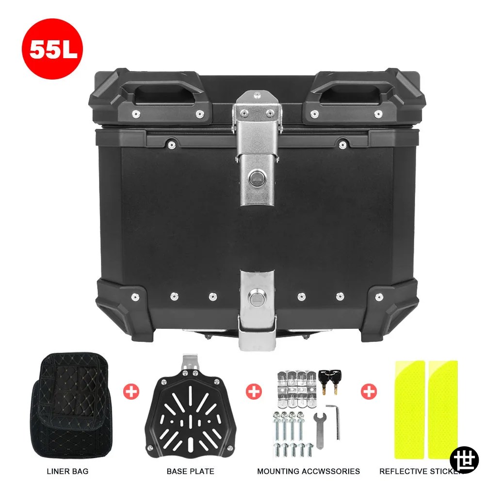 45L 55L 65L 汎用トップボックスリアバイクトランクテールケースキャリアツールケースBMW R1250GS F900XR F850GS用ホンダ CB400X用の画像