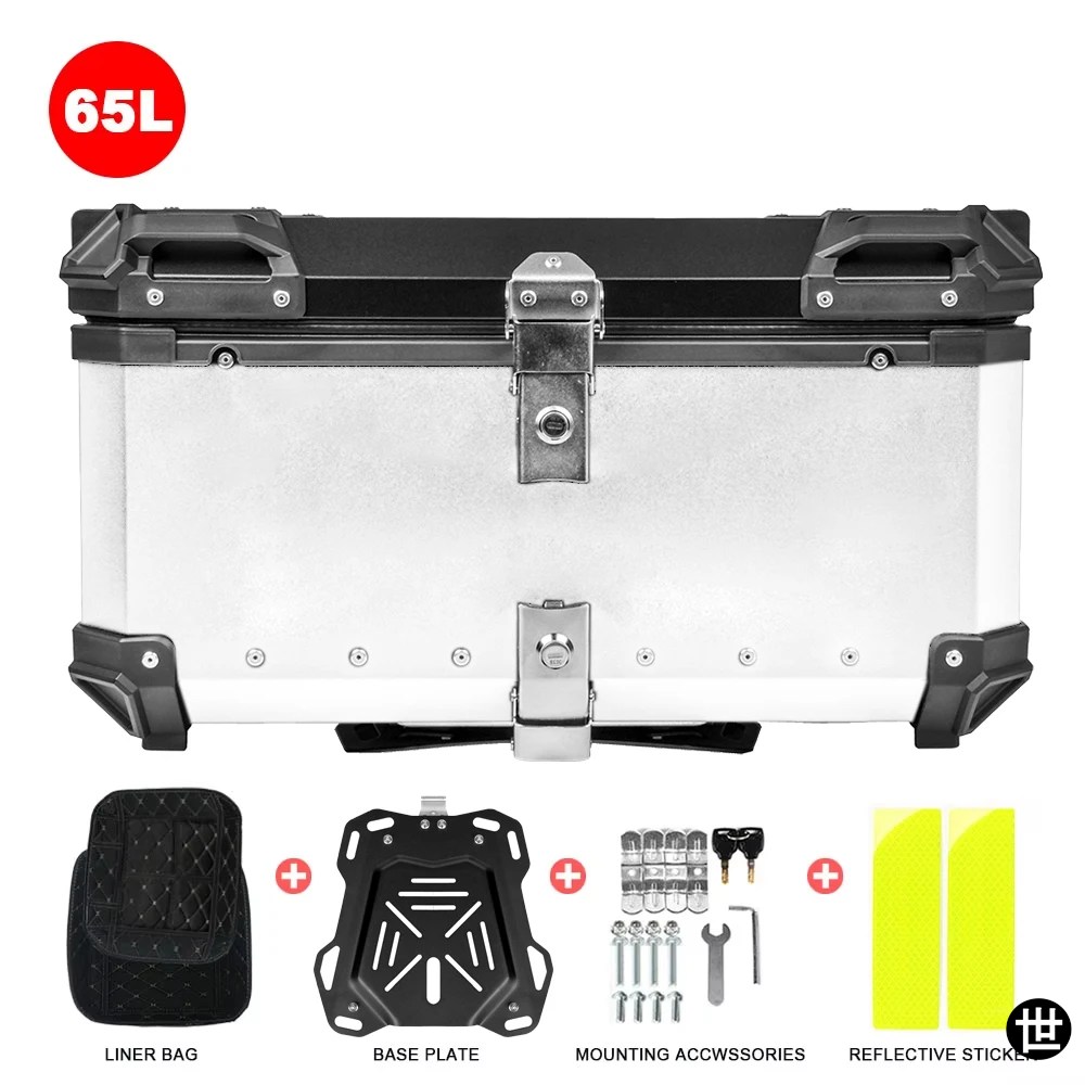 45L 55L 65L 汎用トップボックスリアバイクトランクテールケースキャリアツールケースBMW R1250GS F900XR F850GS用ホンダ CB400X用の画像
