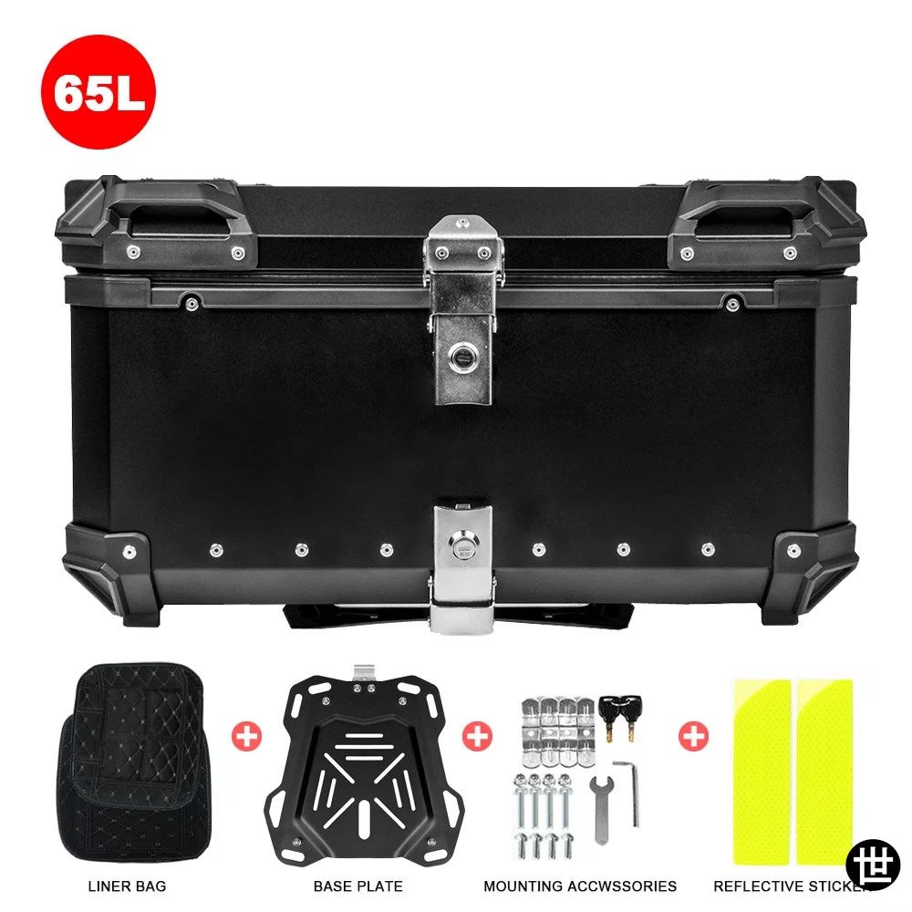 45L 55L 65L 汎用トップボックスリアバイクトランクテールケースキャリアツールケースBMW R1250GS F900XR F850GS用ホンダ CB400X用の画像