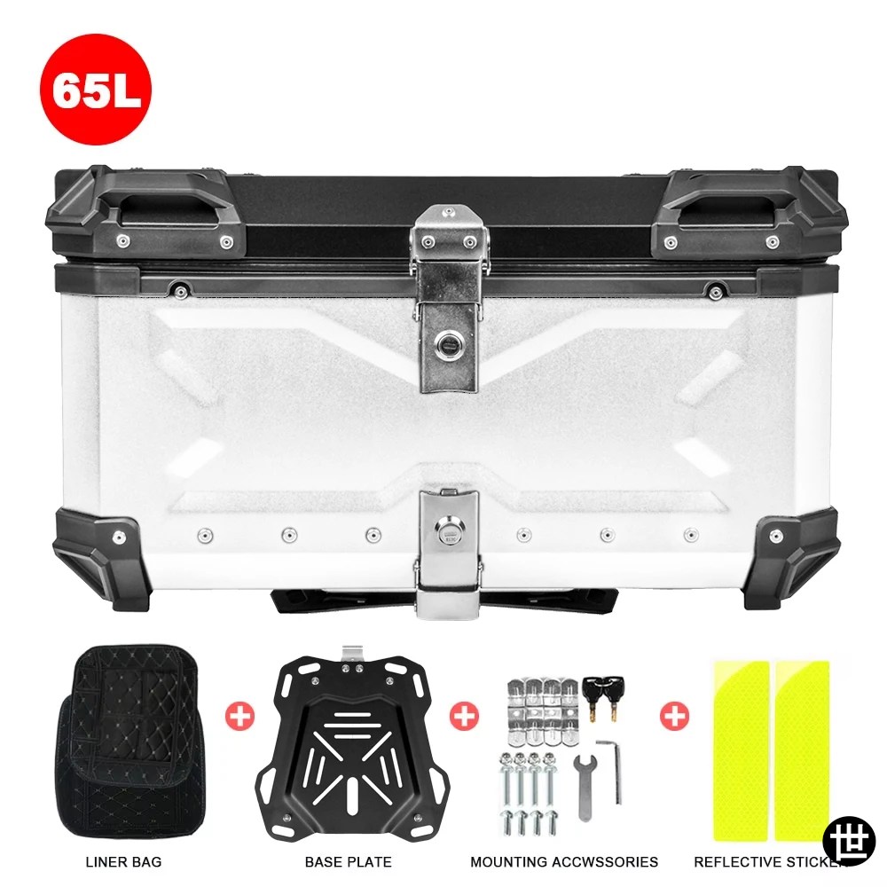 45L 55L 65L 汎用トップボックスリアバイクトランクテールケースキャリアツールケースBMW R1250GS F900XR F850GS用ホンダ CB400X用の画像