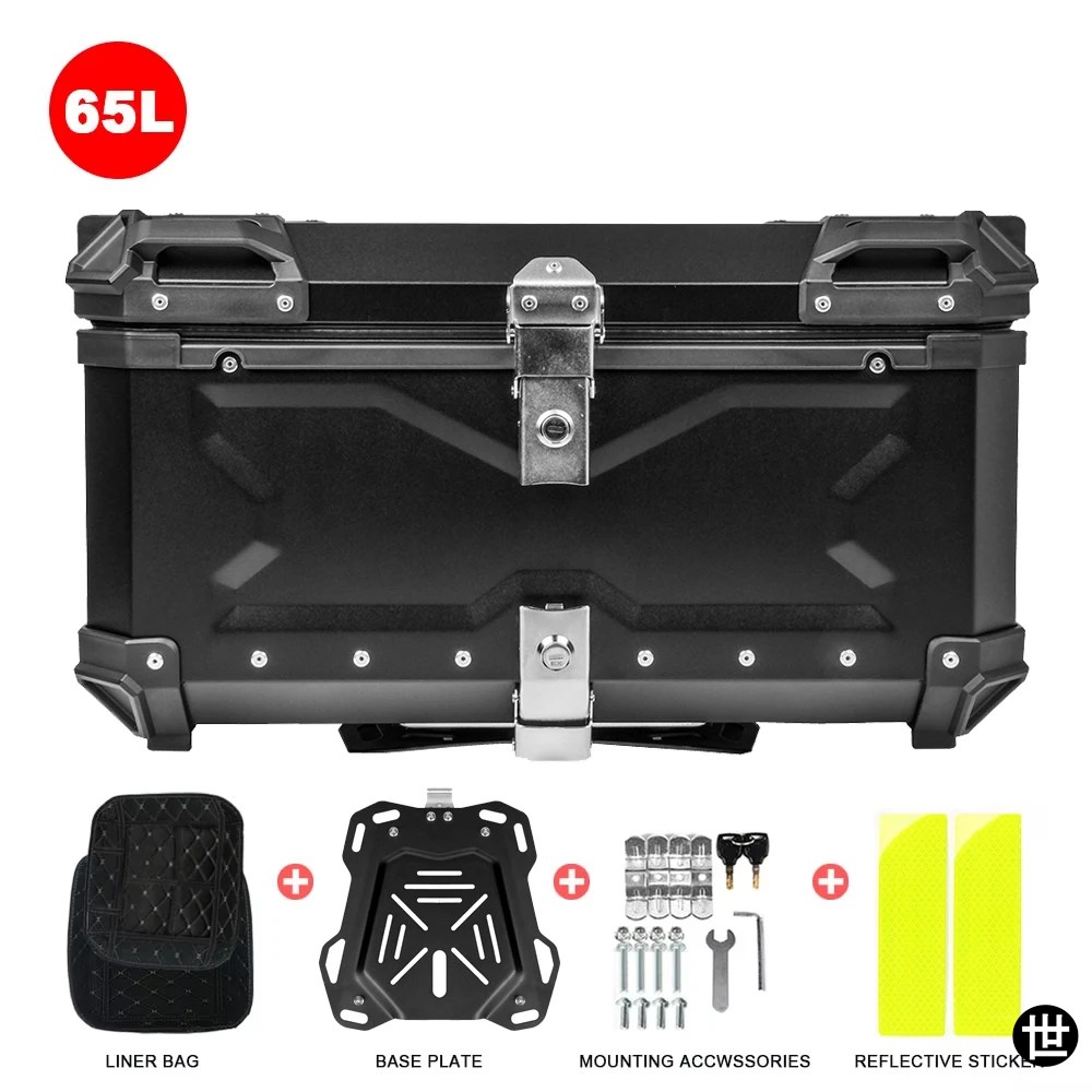 45L 55L 65L 汎用トップボックスリアバイクトランクテールケースキャリアツールケースBMW R1250GS F900XR F850GS用ホンダ CB400X用の画像