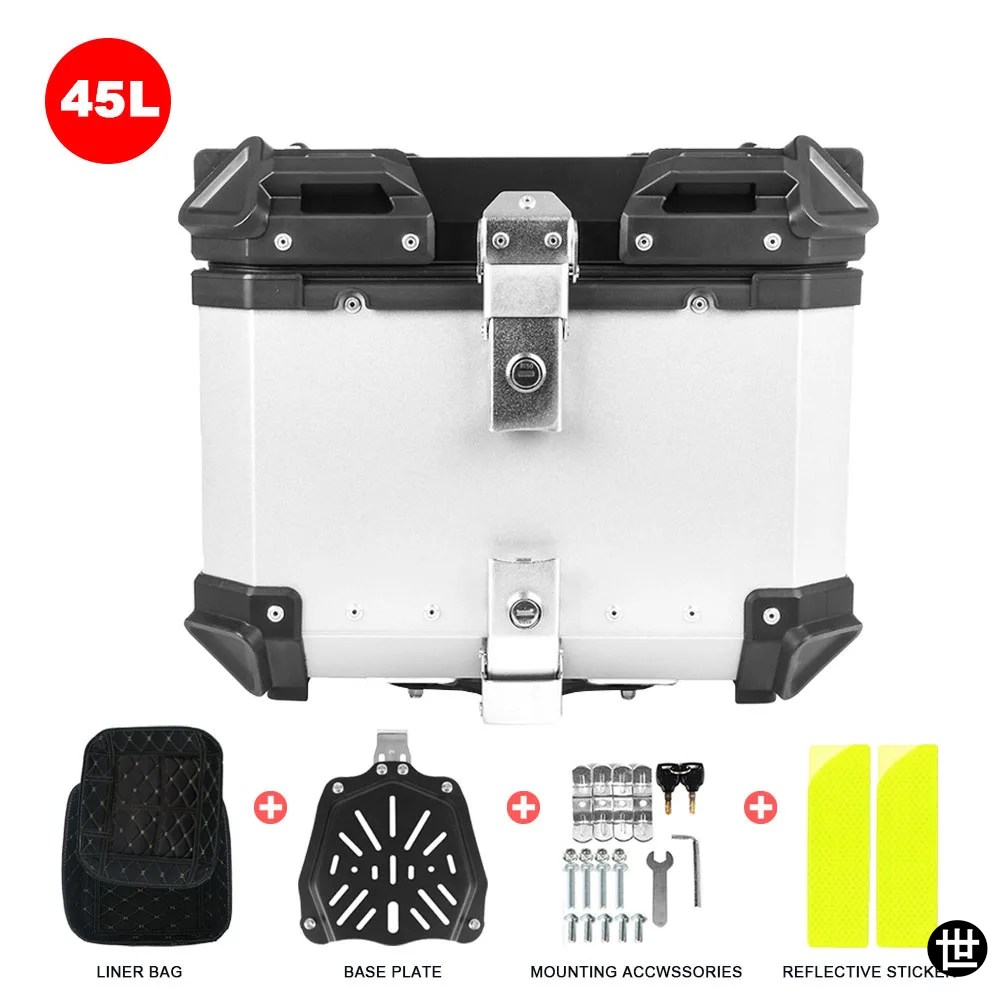 45L 55L 65L 汎用トップボックスリアバイクトランクテールケースキャリアツールケースBMW R1250GS F900XR F850GS用ホンダ CB400X用の画像