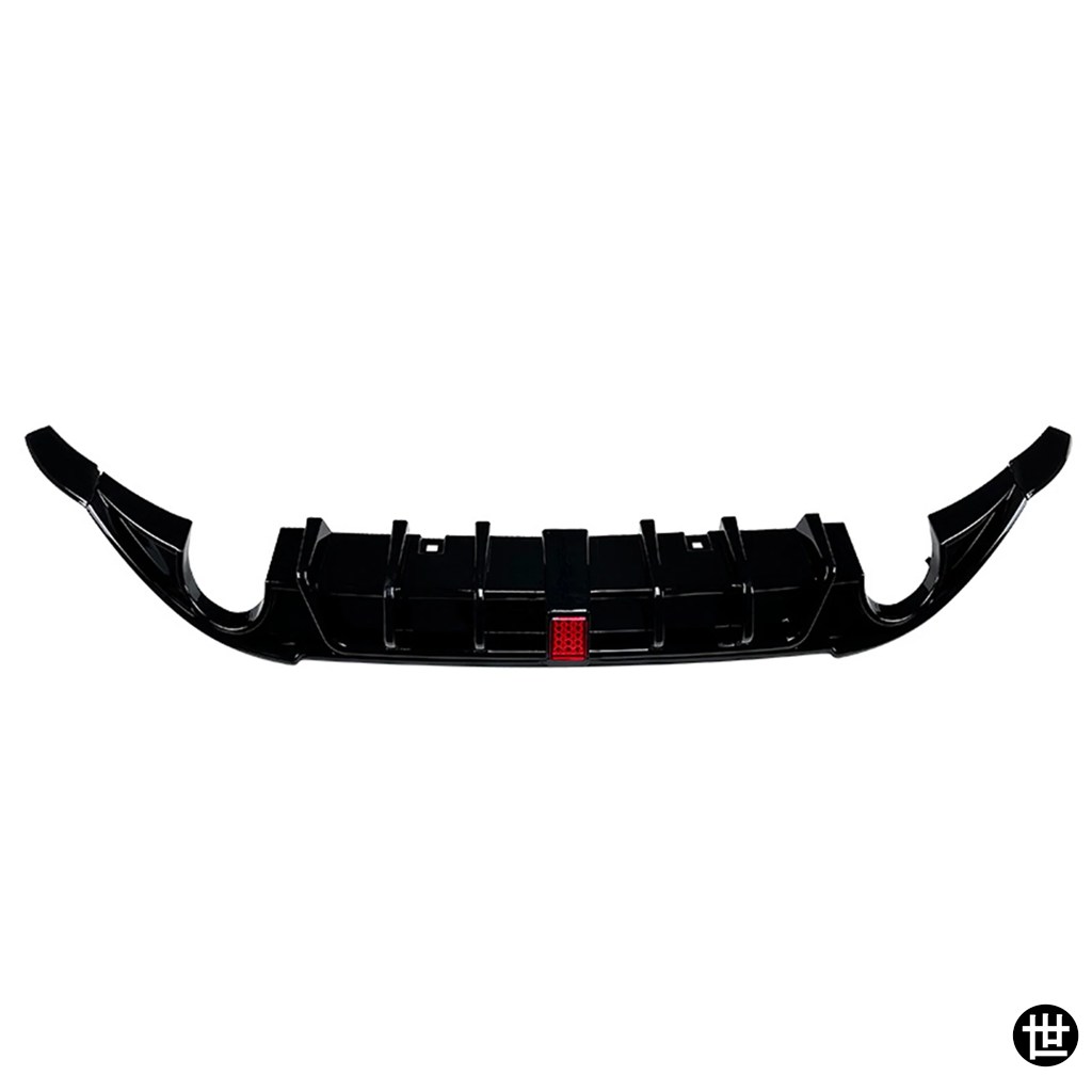 VWゴルフ7 MK7スタンダード MK7 GTI GTD 2013-2017用 ブレーキLED付きリアバンパーディフューザースポイラースプリッターボディキットの画像
